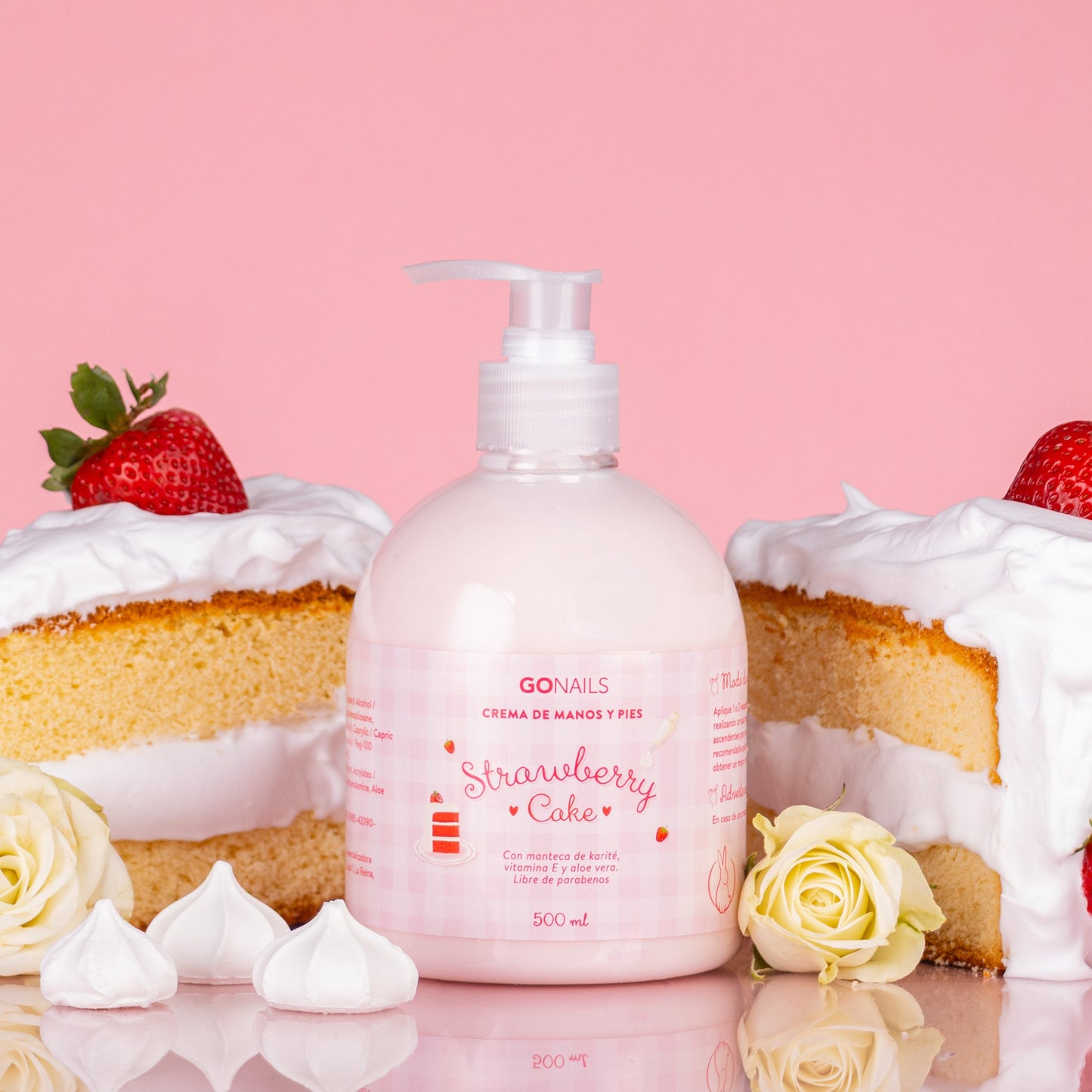 Crema De Manos y Pies Go Nails Strawberry Cake 500 ml