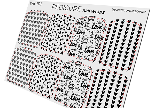 WB-707 - Sticker Pedicure The Nail Wraps