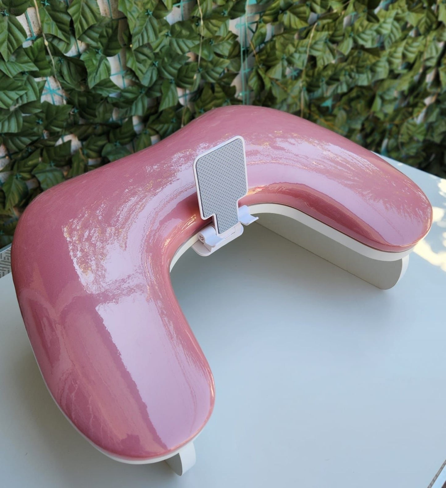 Apoya Brazos Rosa + Impermeable + Porta Celular