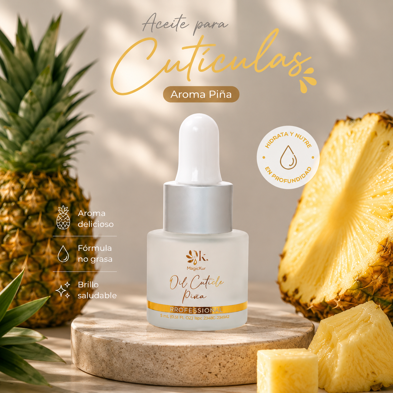 Aceite De Cutículas Piña Magickur 5 ml