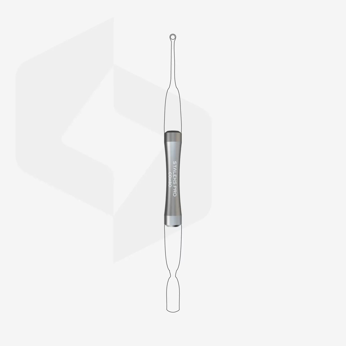 Mango Plateado para Repujador de Cutículas STALEKS UNIQ 10 – Compatible con Puntas Intercambiables