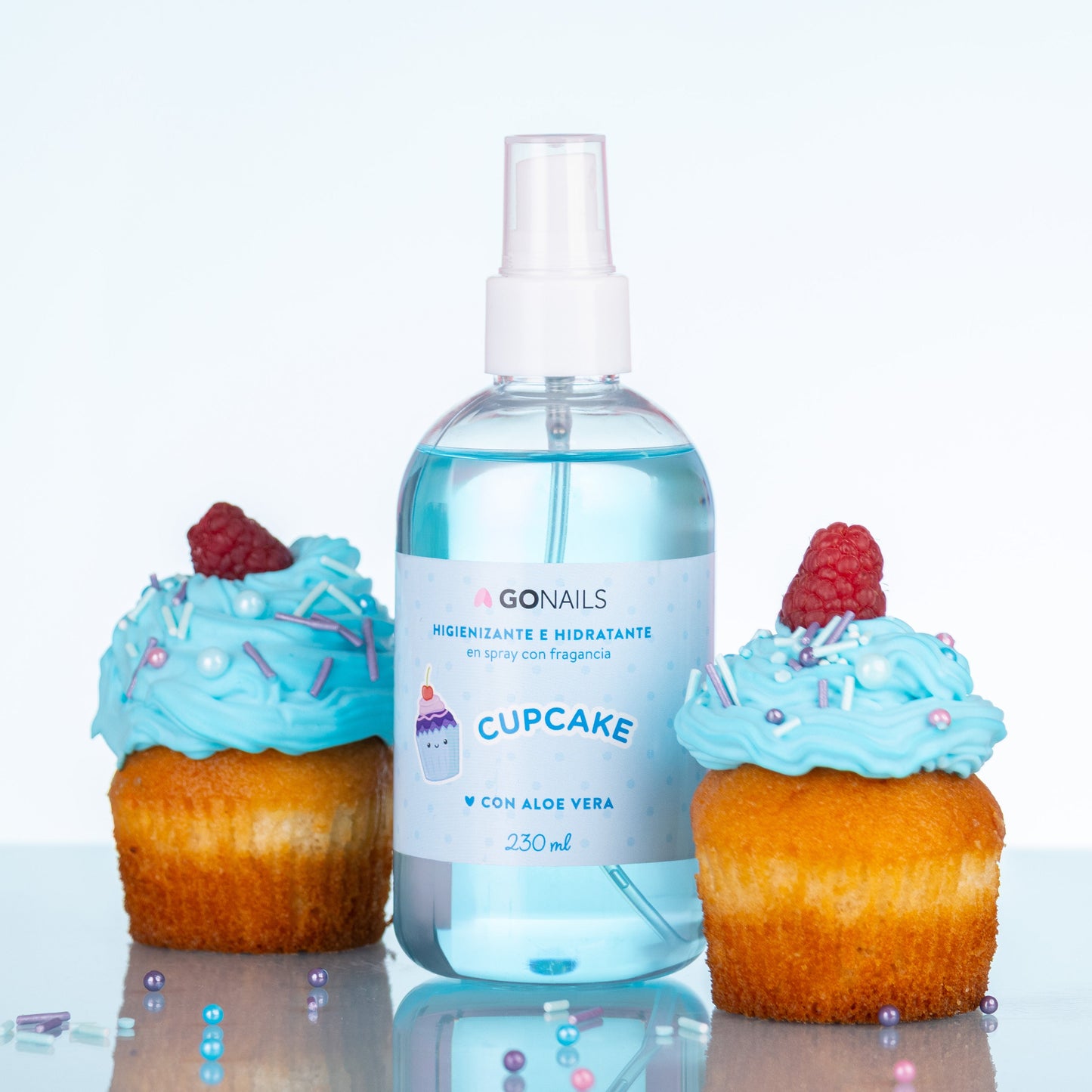 Higienizante e Hidratante De Manos y Pies Cupcake Go Nails 230 ml