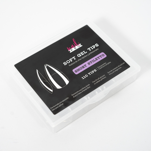Tips Soft Gel Short Stiletto Nail Pro