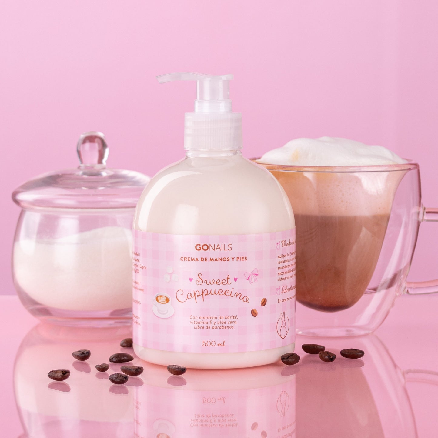 Crema De Manos y Pies Go Nails Sweet Cappucino 500 ml