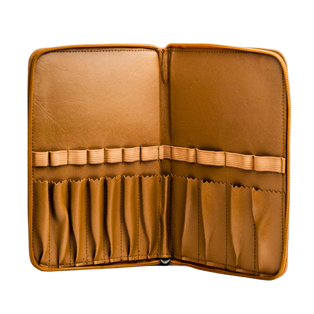 Estuche Cuero Sintetico Para Herramientas Y Pinceles