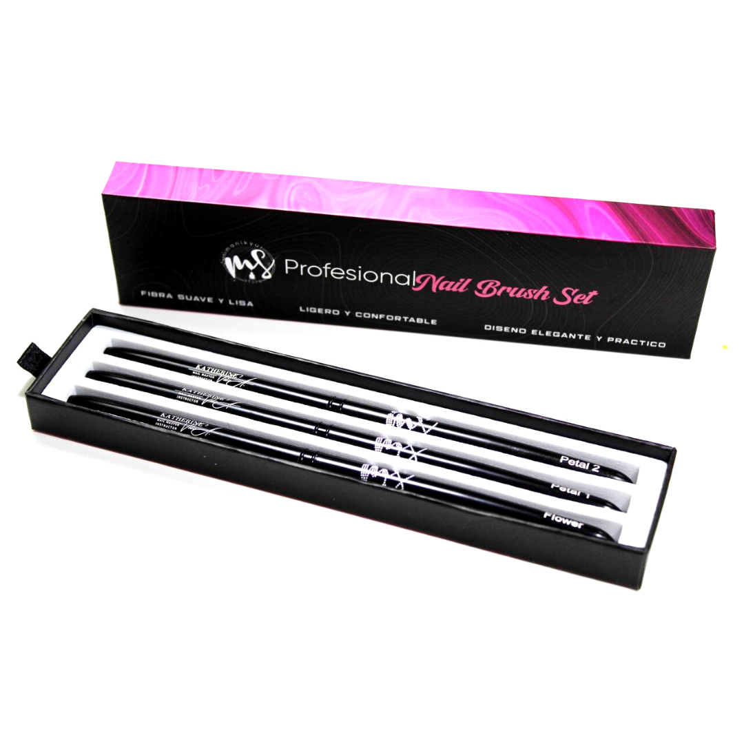 Kit Pinceles Profesionales Para Flores - By Pekat Nails