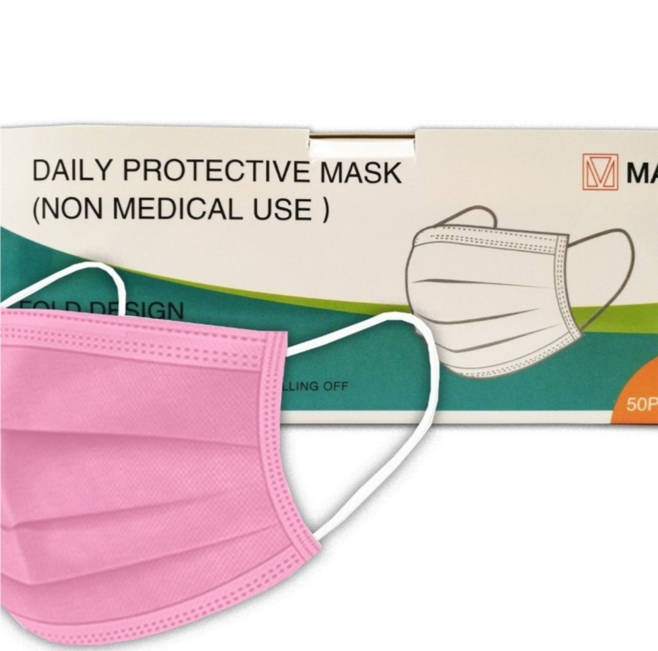 Mascarillas Desechables Rosadas (50 Unidades)