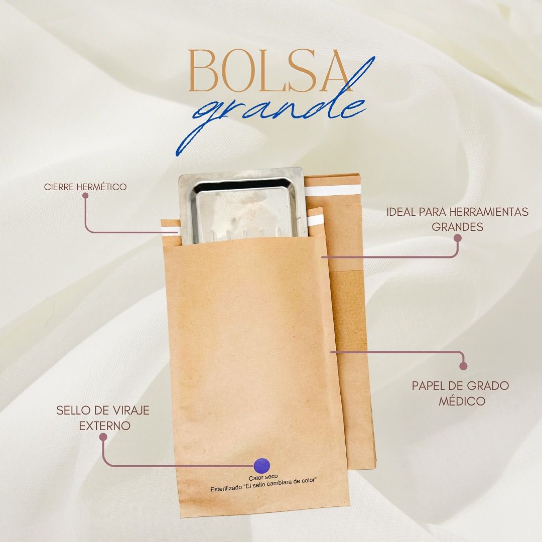Bolsas de papel kraft para esterilización (Sobres Grandes) – 50 Unidades