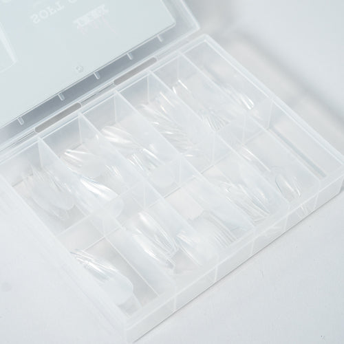 Tips Soft Gel Medium Coffin Nail Pro