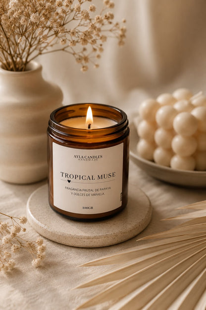 Vela Para Masajes De Manos y Pies - Tropical Muse