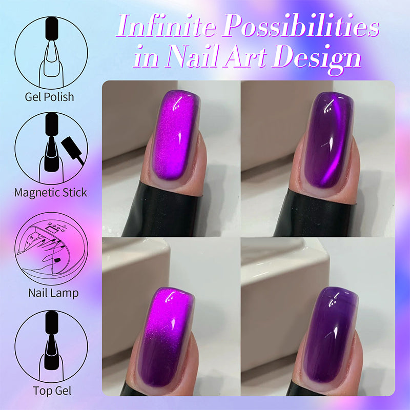 Esmale Ojo De Gato Blackish Purple MY43 - Born Pretty 10 ml