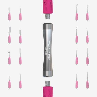Mango Plateado para Repujador de Cutículas STALEKS UNIQ 10 – Compatible con Puntas Intercambiables