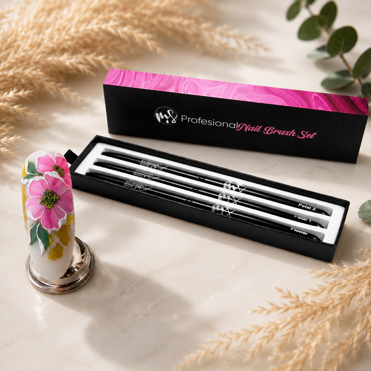 Kit Pinceles Profesionales Para Flores - By Pekat Nails