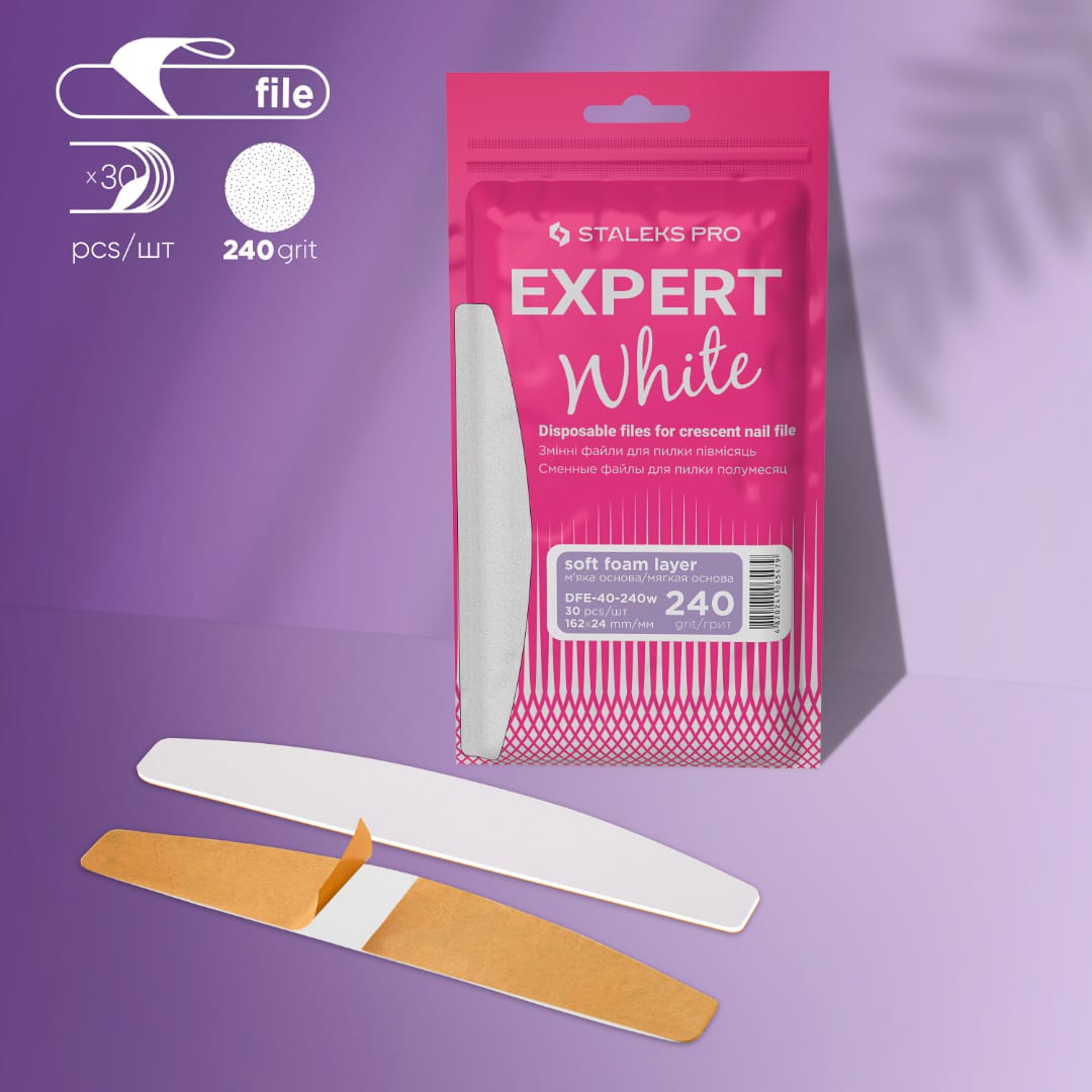 Lima Adhesiva Reemplazable Expert 40 Staleks Blanca Grit 240