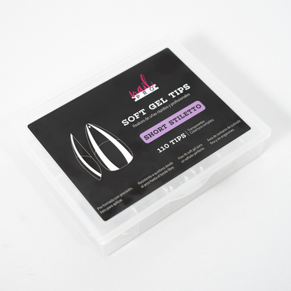 Tips Soft Gel Short Stiletto Nail Pro