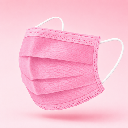 Mascarillas Desechables Rosadas - 50 Unidades
