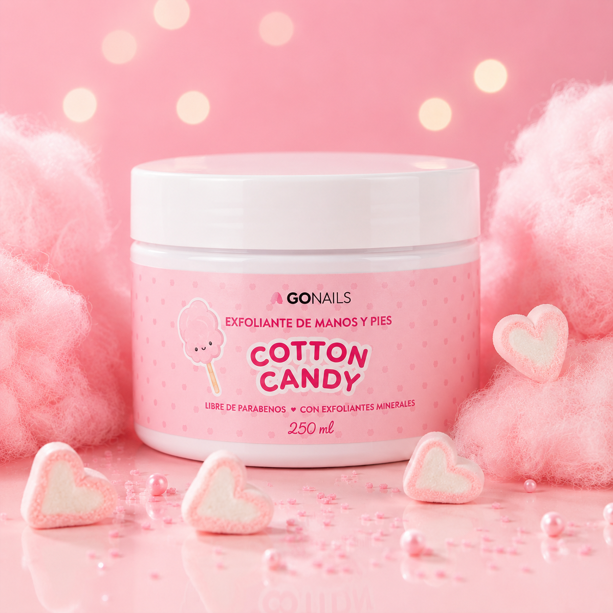 Exfoliante De Manos y Pies Cotton Candy Go Nails - 250 ml