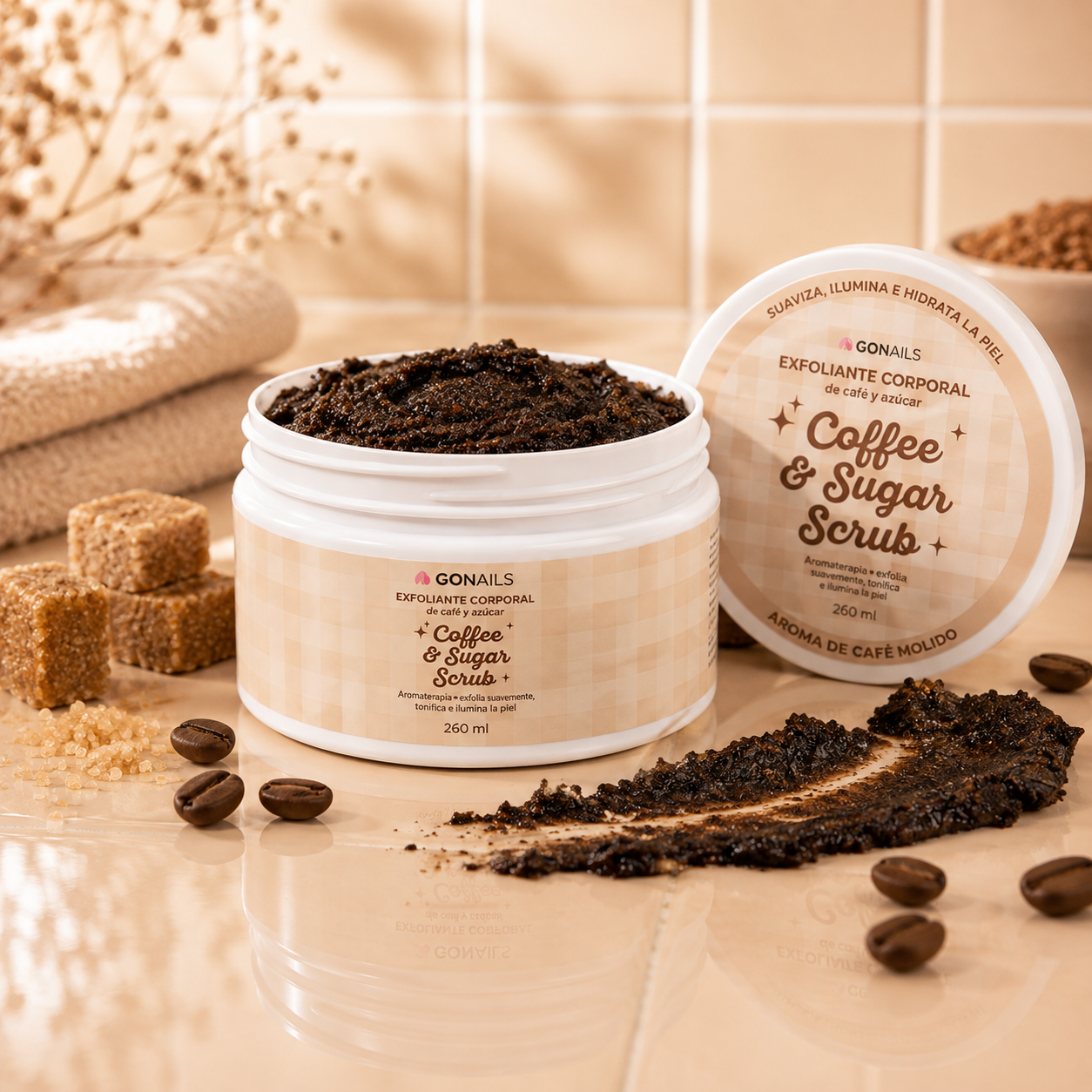 Exfoliante De Azúcar Coffe Go Nails - 200 ml