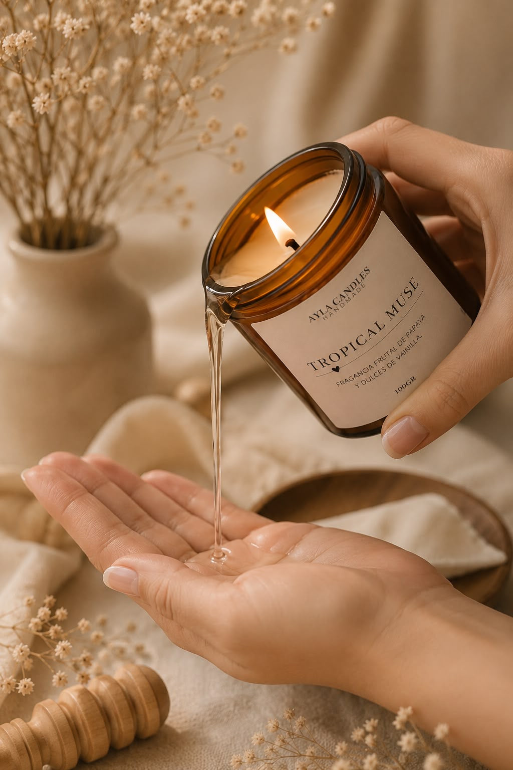 Vela Para Masajes De Manos y Pies - Tropical Muse