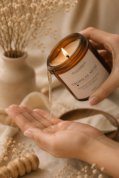 Vela Para Masajes De Manos y Pies - Tropical Muse