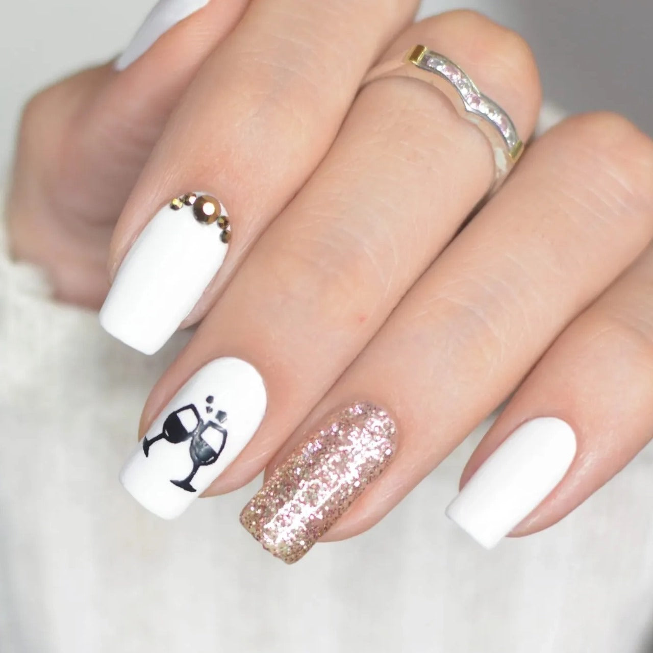 Esmalte "White Tips" Pink Mask 15 ml
