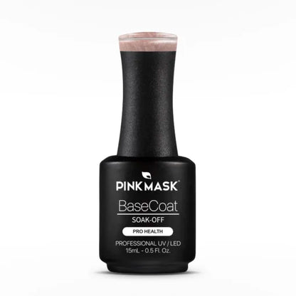 Rubber Base Coat "Sparkly Gold" Pink Mask 15ml