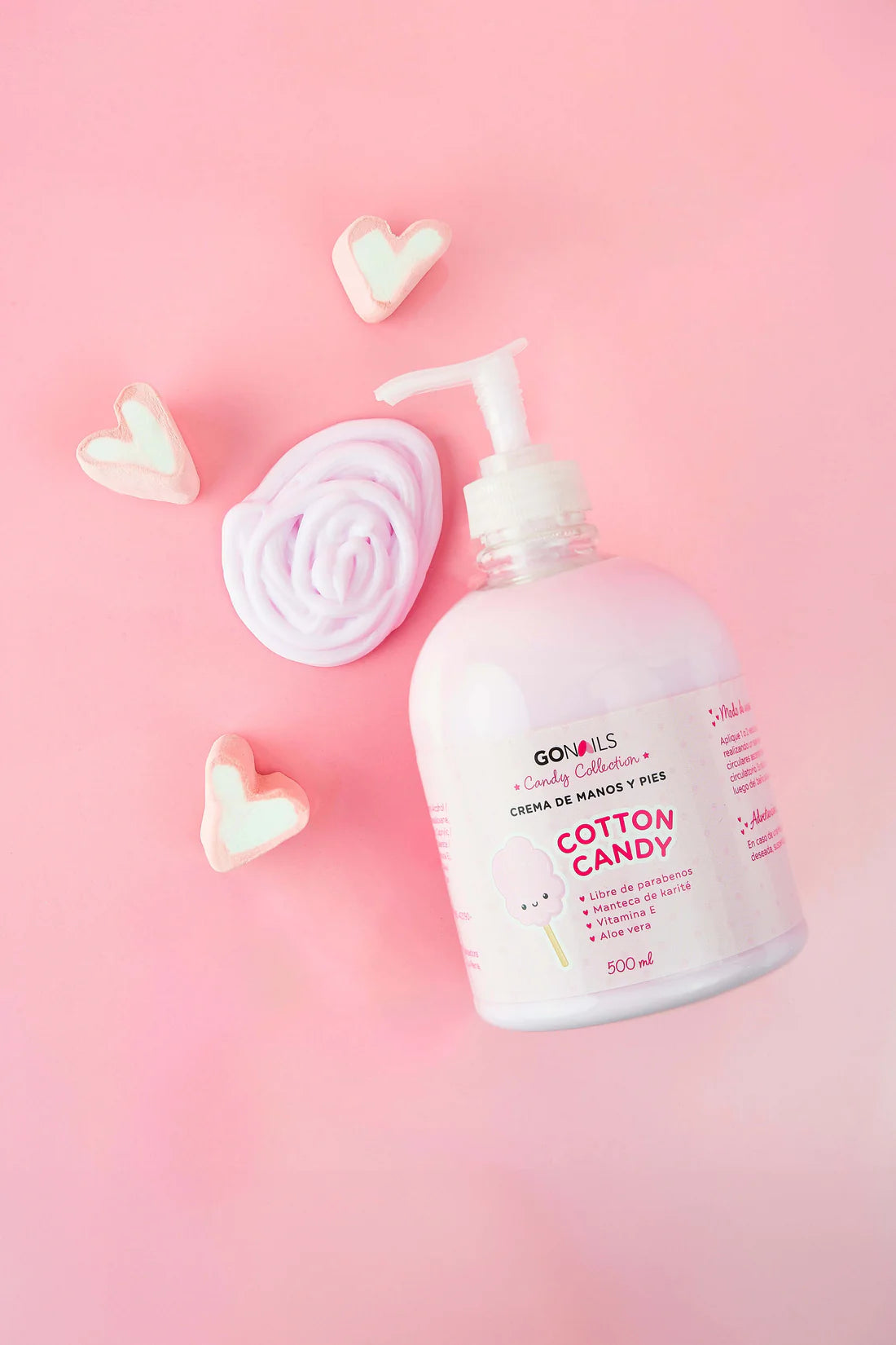 Crema De Manos y Pies Go Nails Cotton Candy 500 ml