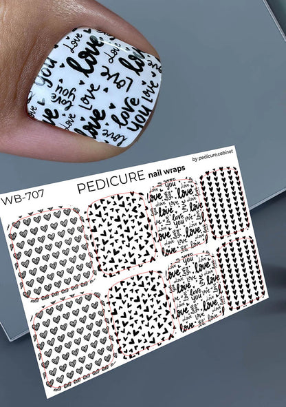 WB-707 - Sticker Pedicure The Nail Wraps