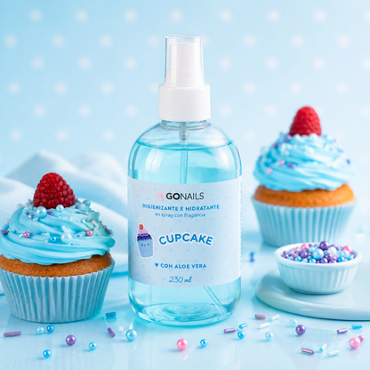 Higienizante e Hidratante De Manos y Pies Cupcake Go Nails 230 ml