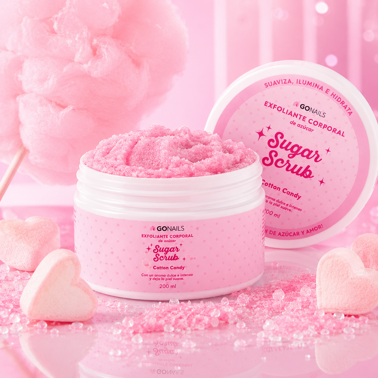 Exfoliante De Manos y Pies Cotton Candy Go Nails - 200 ml